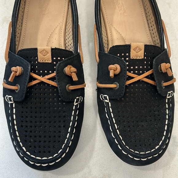 Sperry Top Sider Black Moccasin Boat Shoes - Picture 15 of 16